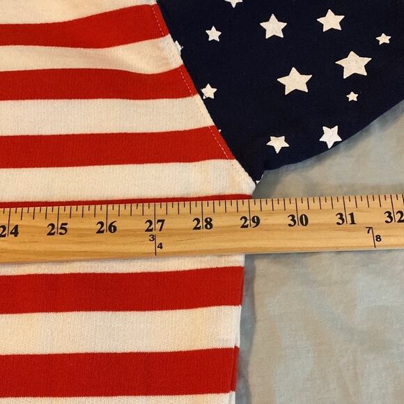 Crown & Ivy Oversized Stars and Stripes Sweeper Shirt Size XL - Picture 5 of 8